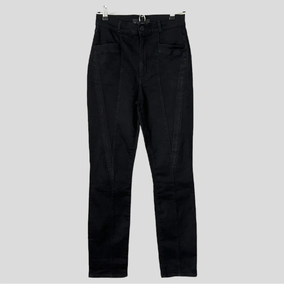 3x1 Jason Wu Collab Black Jeans W4 Slim Straight Edgy Denim, Size 26 - Picture 3 of 16